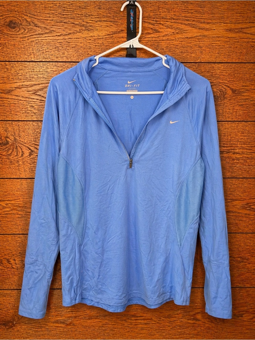 Nike Light Blue Dri-FIT Quarter-Zip Pullover